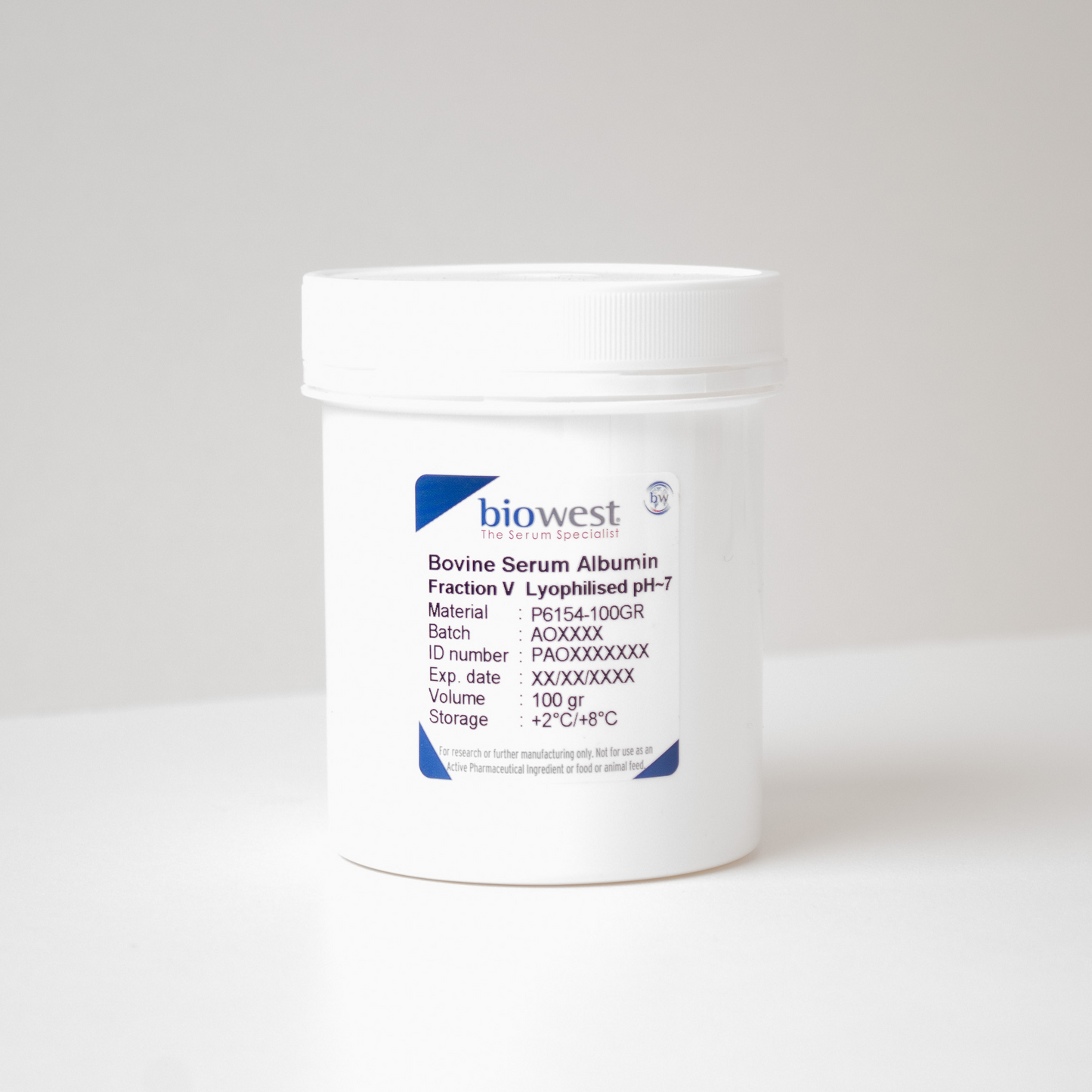 Bovine Serum Albumin Lyophilised pH ~7 - 100g
