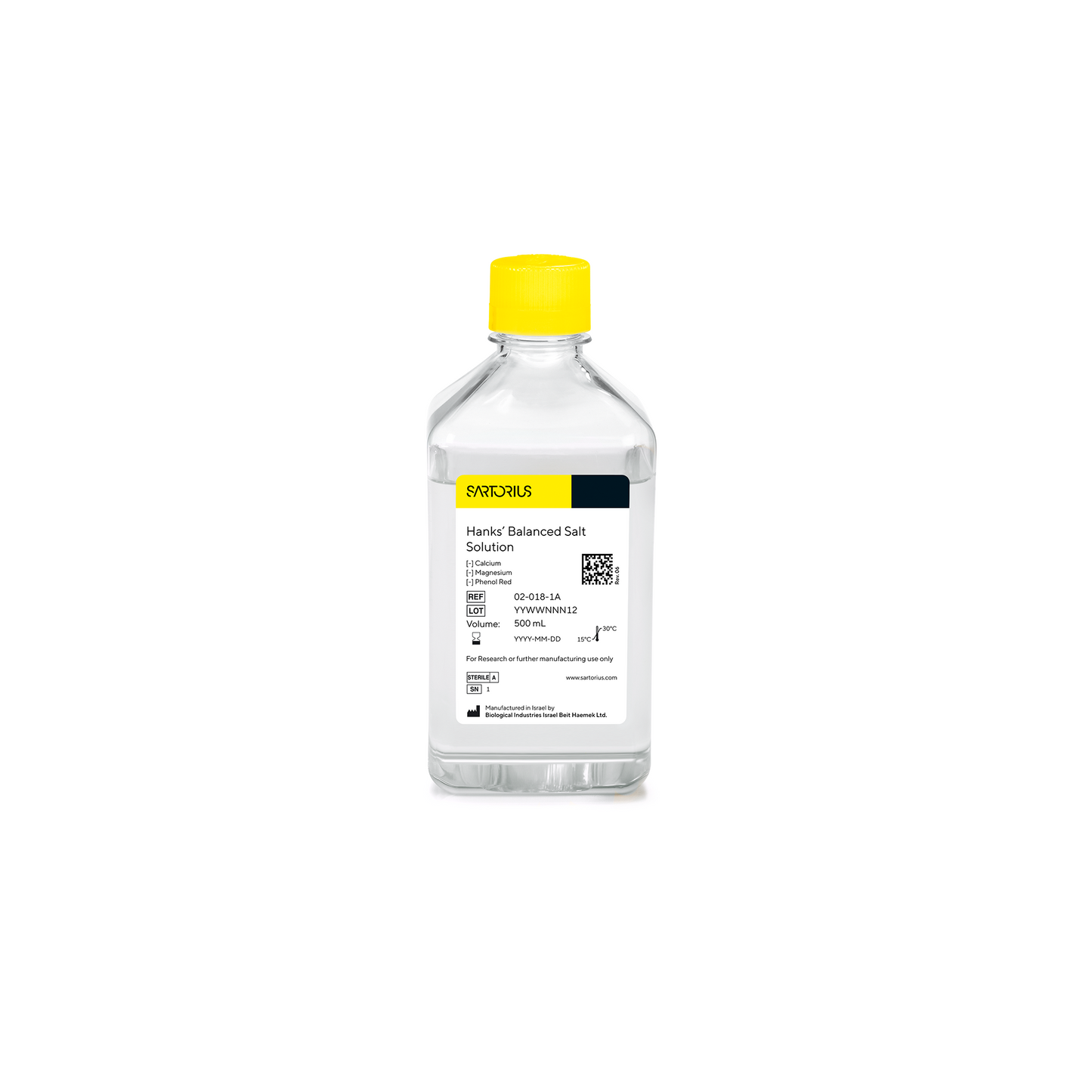 Hanks' Balanced Salt Solution without Calcium Magnesium and Phenol Red 500ml