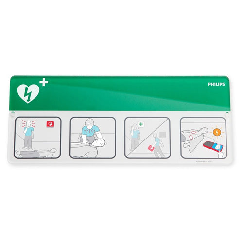 Philips AED Awareness Placard Green