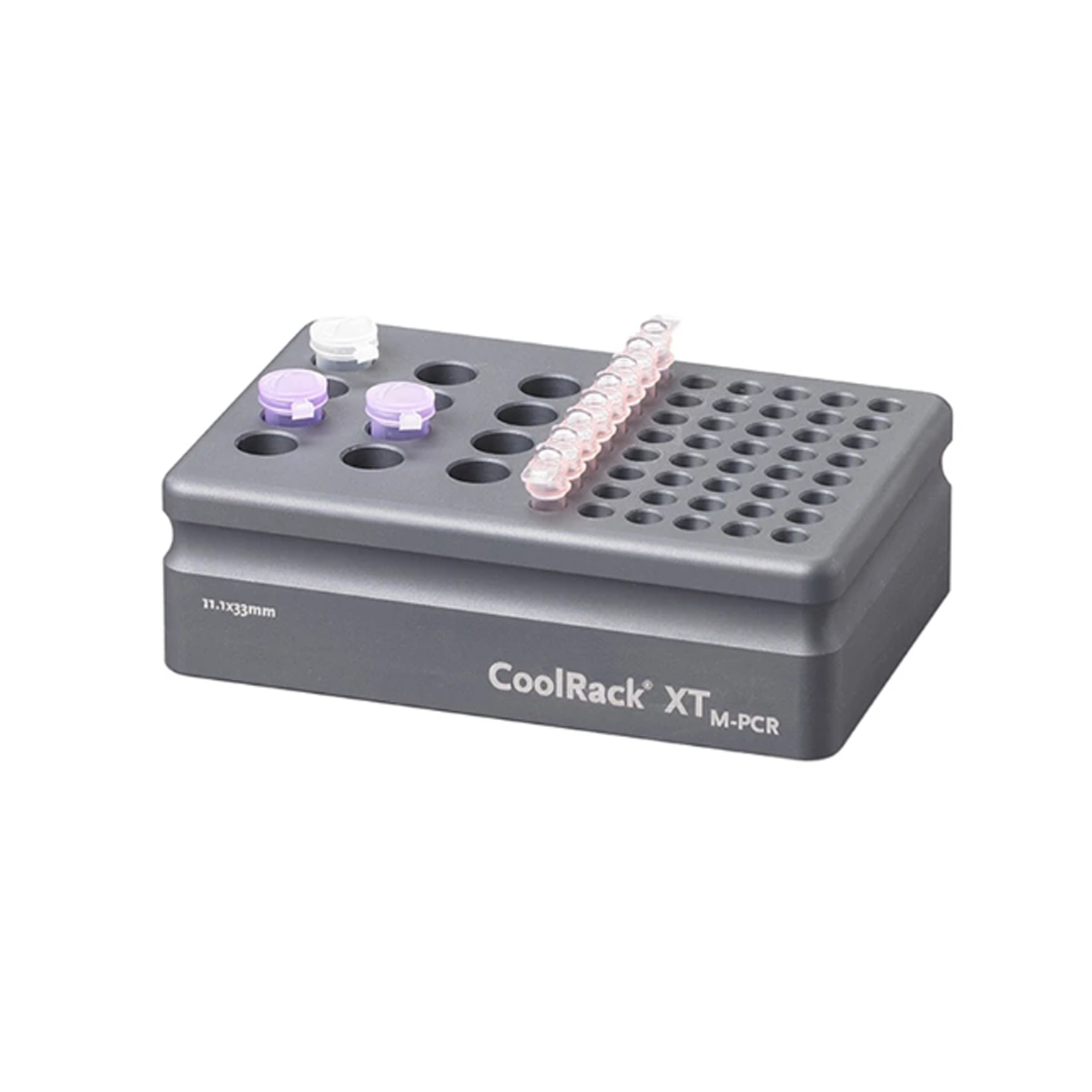 CoolRack™ XT M-PCR Thermoconductive Tube Rack for Microcentrifuge Tubes Plus Strip Wells