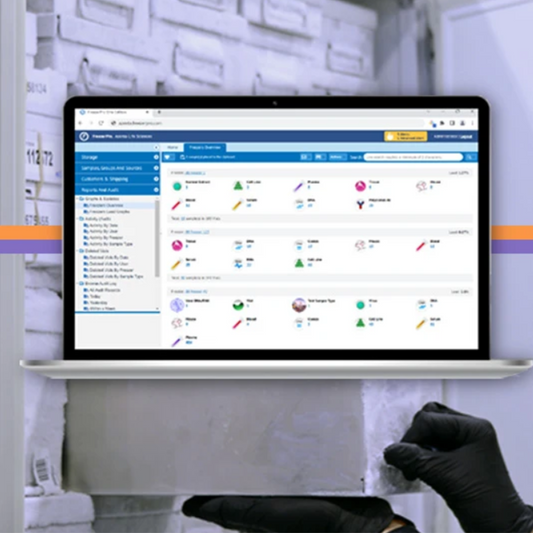 FreezerPro® näytteidenhallintaohjelmisto.