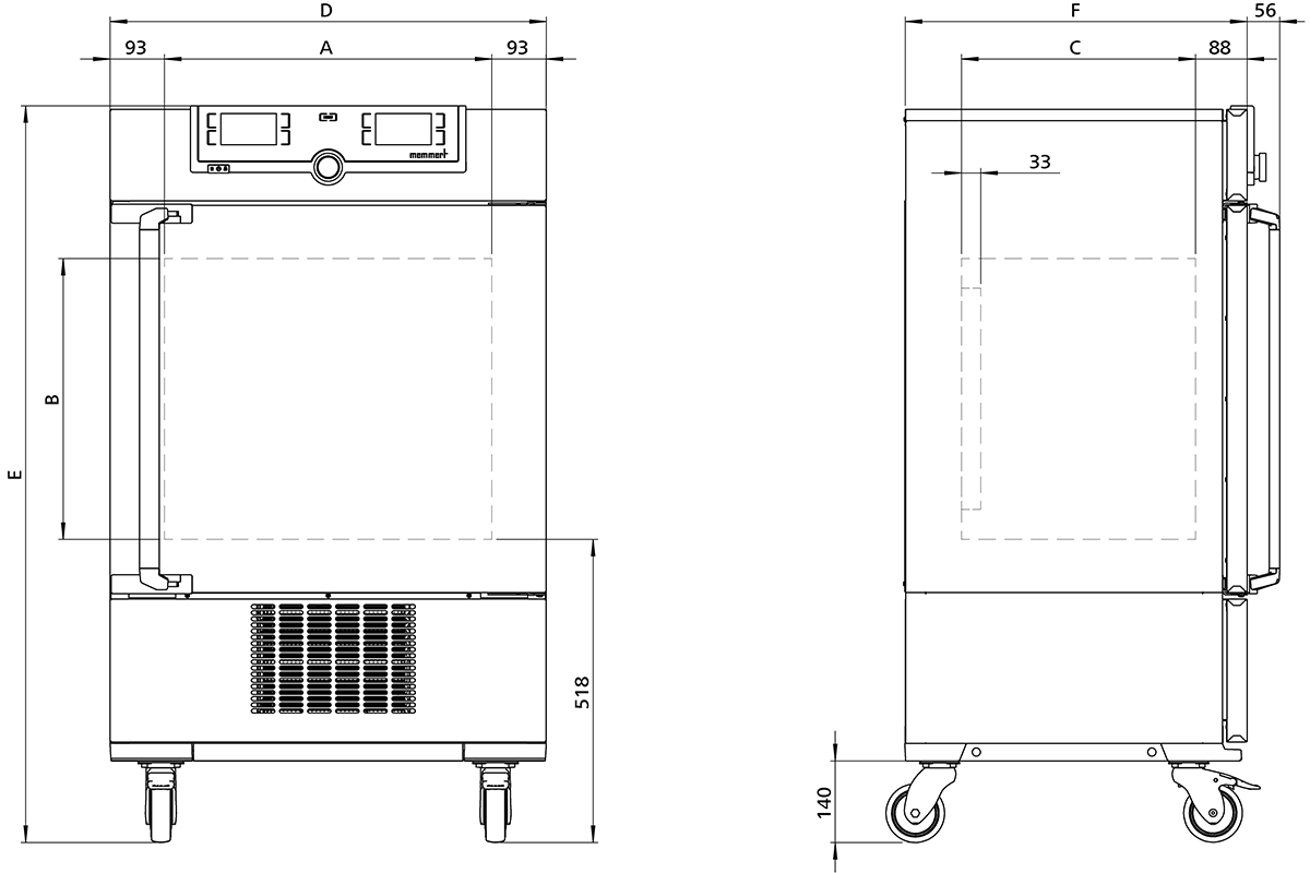 Memmert Compressor-cooled incubator ICP110